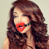 Kink Deep Throat – Κόκκινα Χείλη Open Mouth από PU Δέρμα (Ρυθμιζόμενο)