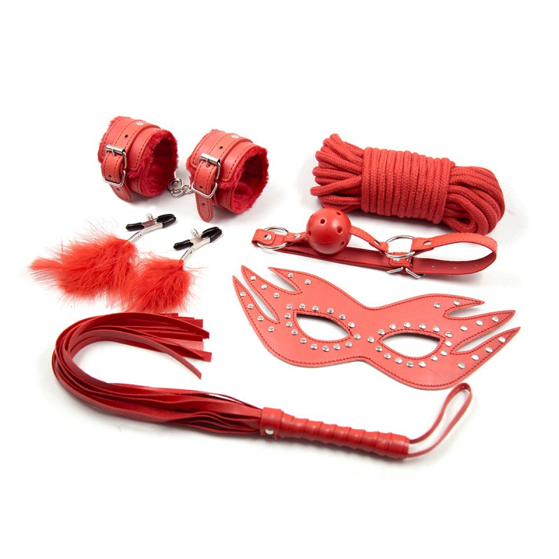Ερωτικά BDSM Kit σε Κόκκινο Χρώμα