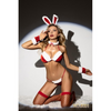 Εξωτικό Σέξι Bunny Girl Κόκκινο Χριστουγεννιάτικο Σετ Cosplay