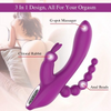 3-in-1 Rabbit Δονητής – Επαναφορτιζόμενος G-Spot, Κλειτοριδική & Πρωκτική Διέγερση (7 Λειτουργίες) Χρώμα (ροζ )￼￼