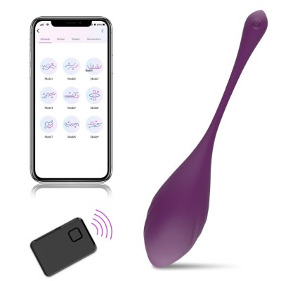 SacKnove 2-σε-1 – Ασκήσεις Kegel & Δονητικό Αυγό με App & Τηλεχειριστήριο - Μωβ