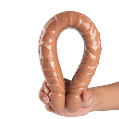 Double-Ended Penile Dildo – Ευλύγιστο Διπλής Όψης - Σε φυσικό χρώμα μπεζ￼
