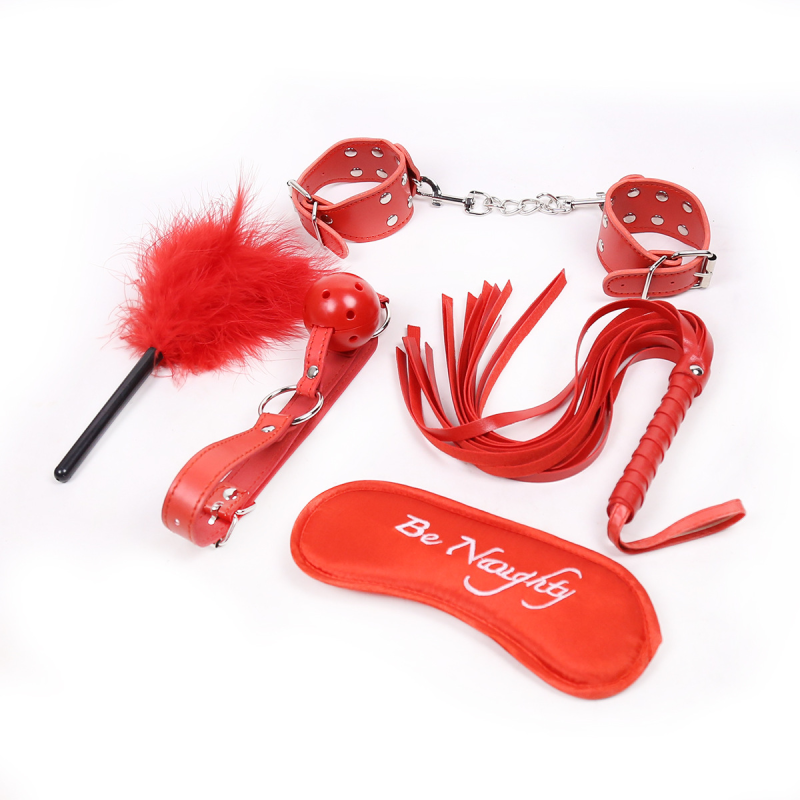 Set BDSM 5 Τεμάχια Σε κόκκινο χρώμα ￼￼