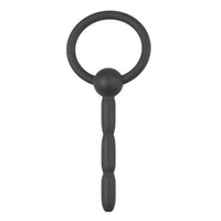 Ραβδωτό Σιλικονούχο Penis Plug - Μαύρο