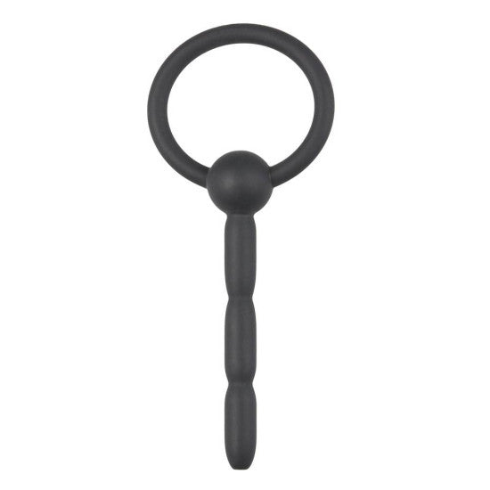 Ραβδωτό Σιλικονούχο Penis Plug - Μαύρο